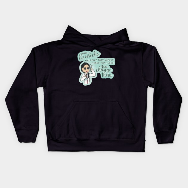 Liz Ortecho Badass Latina Scientist Kids Hoodie by djchikart